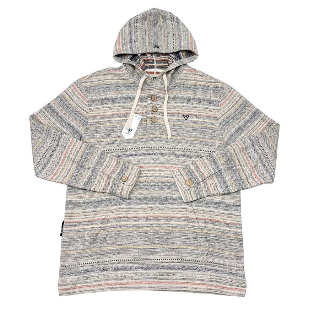 Vissla Hoodie Sweatshirt Mens Size Large Multicolor Descanso Popover NEW